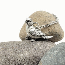Load image into Gallery viewer, Silver Plated Parakeet Lorikeet Bird Pendant
