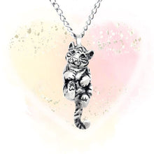 Load image into Gallery viewer, Tiger Cub Pendant in Silver Plated Pewter