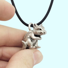 Load image into Gallery viewer, Chipmunk Pendant in Silver Plated Pewter