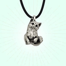 Load image into Gallery viewer, Kitten Pendant in Silver Plated Pewter