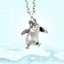 Load image into Gallery viewer, Penguin Pendant in Silver Plated Pewter