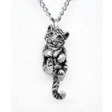 Load image into Gallery viewer, Tiger Cub Pendant in Silver Plated Pewter