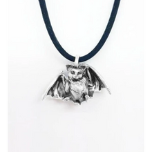 Load image into Gallery viewer, Bat Pendant in Sterling Silver