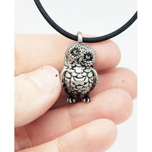 Load image into Gallery viewer, Owl Pendant in Silver Plated Pewter
