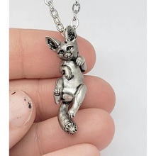 Load image into Gallery viewer, Fennec Fox Pendant in Silver Plated Pewter