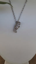 Load and play video in Gallery viewer, Manatee Pendant in Silver Plated Pewter