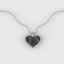 Load image into Gallery viewer, Fingerprint Baseball Heart Pendant