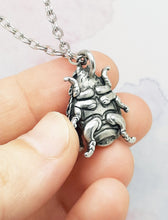 Load image into Gallery viewer, Fancy Filigree Beetle Pendant in Silver Plated Pewter