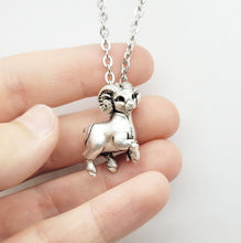Load image into Gallery viewer, Ram / Big Horn Sheep Pendant in Silver plate
