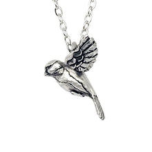 Load image into Gallery viewer, Bird Pendant in Silver Plated Pewter