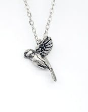 Load image into Gallery viewer, Bird Pendant in Silver Plated Pewter