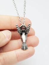 Load image into Gallery viewer, Bird Pendant in Silver Plated Pewter