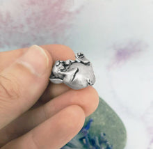 Load image into Gallery viewer, Bunny Rabbit Pendant in Silver Plated Pewter