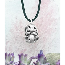 Load image into Gallery viewer, Bunny Rabbit Pendant in Silver Plated Pewter
