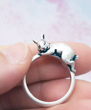 Load image into Gallery viewer, Bunny Ring in Sterling Silver