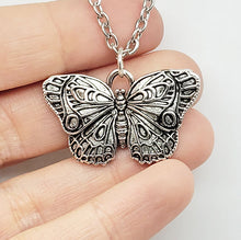 Load image into Gallery viewer, Butterfly Pendant in Silver plate
