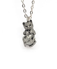 Load image into Gallery viewer, Cat Pendant in Silver Plated Pewter