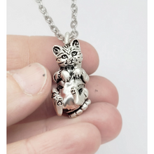 Load image into Gallery viewer, Cat Pendant in Sterling Silver