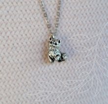 Load image into Gallery viewer, Kitten Pendant in Silver Plated Pewter