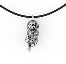 Load image into Gallery viewer, Cavachon Small Dog Pendant in Sterling Silver