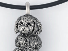 Load image into Gallery viewer, Cavachon Small Dog Pendant in Sterling Silver