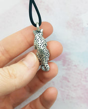Load image into Gallery viewer, Cheetah Pendant in Silver Plated Pewter