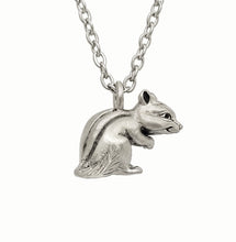 Load image into Gallery viewer, Chipmunk Pendant in Silver Plated Pewter