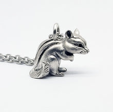 Load image into Gallery viewer, Chipmunk Pendant in Silver Plated Pewter