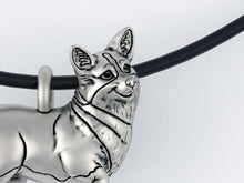 Load image into Gallery viewer, Corgi Dog Pendant in Sterling Silver