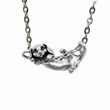 Load image into Gallery viewer, Dachshund Wiener Dog Pendant in Silver Plated Pewter
