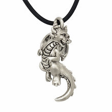 Load image into Gallery viewer, Dragon Pendant in Silver Plated Pewter