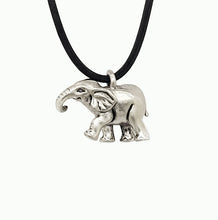 Load image into Gallery viewer, Elephant Pendant in Silver Plated Pewter