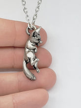Load image into Gallery viewer, Fennec Fox Pendant in Silver Plated Pewter
