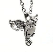 Load image into Gallery viewer, Bird Pendant in Silver Plated Pewter