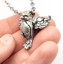 Load image into Gallery viewer, Bird Pendant in Silver Plated Pewter