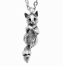 Load image into Gallery viewer, Fox Pendant in Silver Plated Pewter