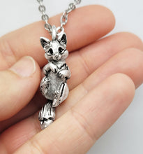 Load image into Gallery viewer, Fox Pendant in Silver Plated Pewter