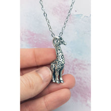 Load image into Gallery viewer, Giraffe Pendant in Silver Plated Pewter