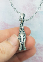 Load image into Gallery viewer, Giraffe Pendant in Silver Plated Pewter