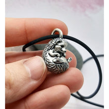 Load image into Gallery viewer, Hedgehog Pendant in Sterling Silver