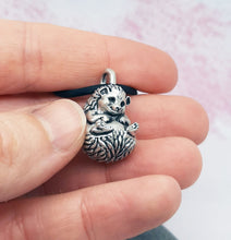 Load image into Gallery viewer, Hedgehog Pendant in Silver Plated Pewter