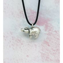 Load image into Gallery viewer, Hippo Pendant in Silver Plate Pewter