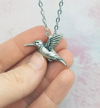 Load image into Gallery viewer, Hummingbird Pendant in Sterling Silver