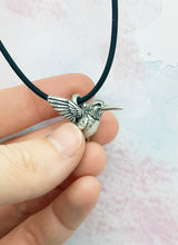Load image into Gallery viewer, Hummingbird Pendant in Silver Plated Pewter