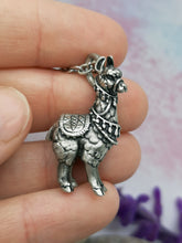 Load image into Gallery viewer, Llama/Alpaca Pendant in Silver Plated Pewter