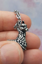 Load image into Gallery viewer, Llama / Alpaca Pendant in Sterling Silver