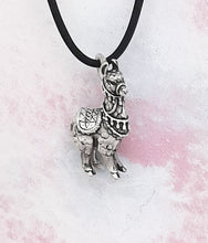 Load image into Gallery viewer, Llama/Alpaca Pendant in Silver Plated Pewter