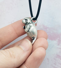 Load image into Gallery viewer, Manatee Pendant in Sterling Silver