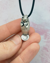 Load image into Gallery viewer, Manatee Pendant in Silver Plated Pewter