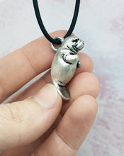 Load image into Gallery viewer, Manatee Pendant in Sterling Silver
